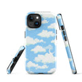 Stylish Cloudy Sky iPhone® Tough Case features durable, dual-layer protection for your device's safety and fashion.