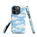 Stylish Cloudy Sky iPhone® Tough Case featuring a durable, dual-layer design for ultimate phone protection.