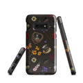 Gothic Tea Time Samsung® Tough Case features vibrant floral and skull designs, providing durable protection for your phone.