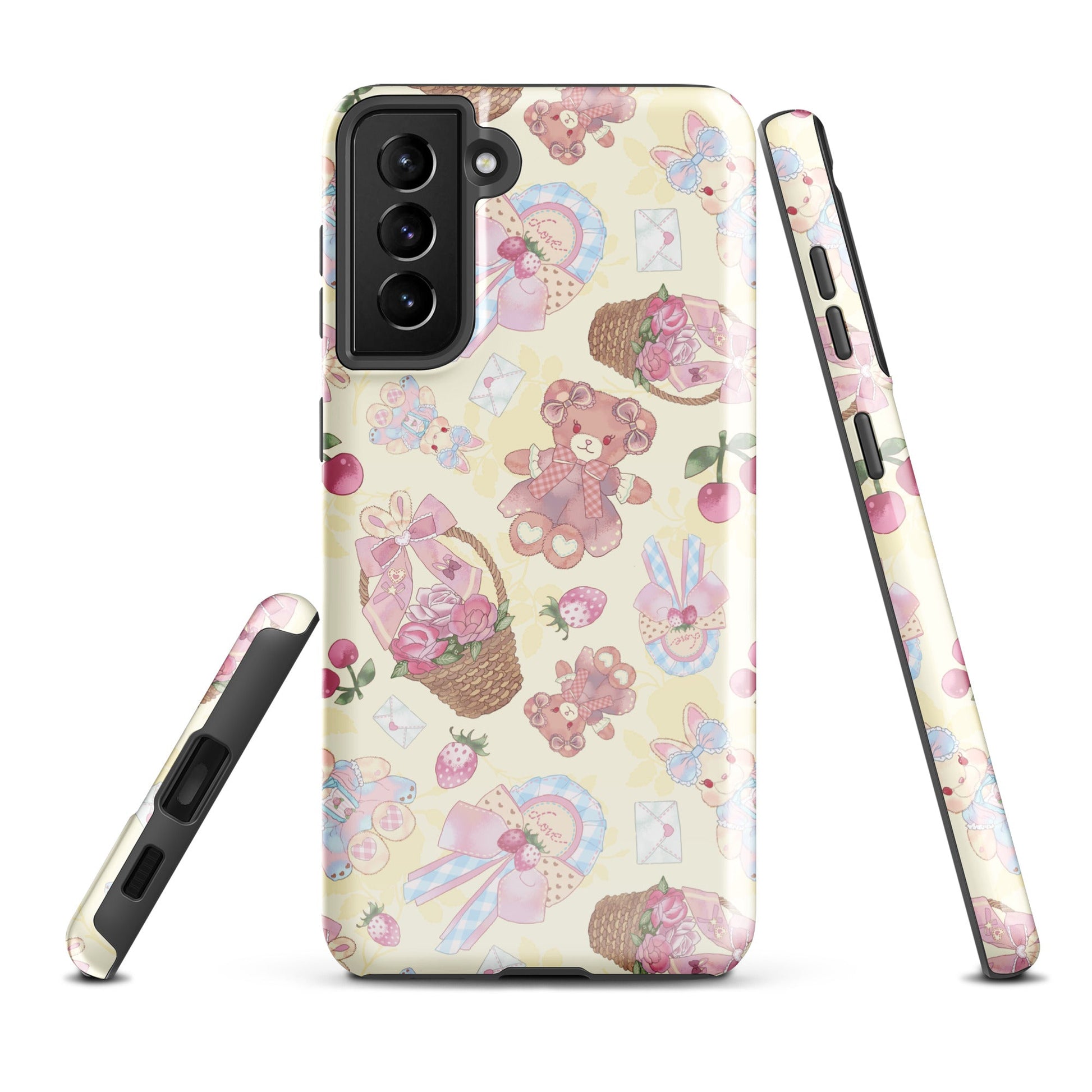 Sweet Teddy Samsung® Tough Case features adorable teddy bear designs, offering style and protection for your phone.