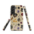 Gothic Tea Time Samsung® Tough Case featuring floral and skull designs, perfect for stylish protection and durability.