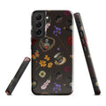 Gothic Tea Time Samsung® Tough Case features a vibrant floral and skull design for stylish phone protection.