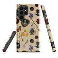 Gothic Tea Time Samsung® Tough Case features a stylish design with floral and skull motifs, ensuring durable phone protection.
