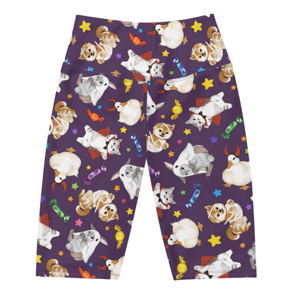 Cute and comfy Trick or Treaters Biker Shorts featuring playful Halloween designs, perfect for active or relaxed wear.