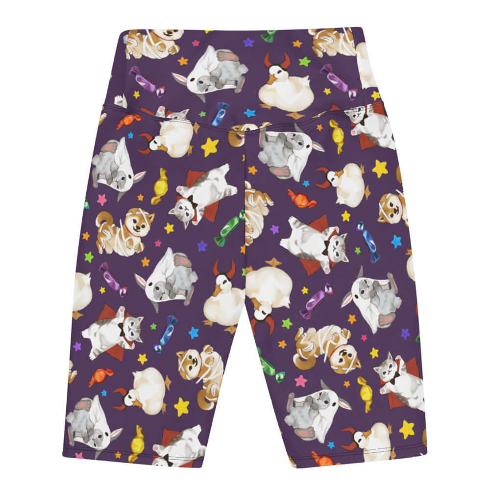 Cute and comfy Trick or Treaters Biker Shorts, perfect for Halloween fun and relaxation at home.