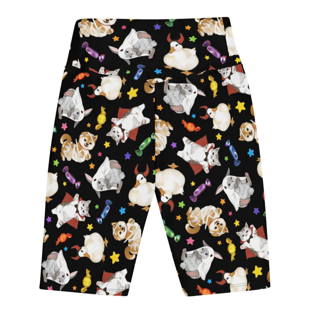Cute and comfy Trick or Treaters Biker Shorts, perfect for Halloween fun and relaxation at home.