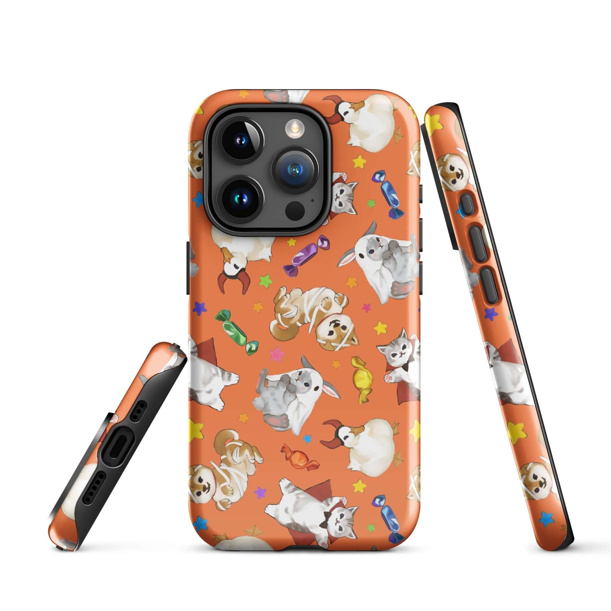 Colorful Trick or Treaters iPhone® Tough Case features durable dual-layer design for stylish phone protection.