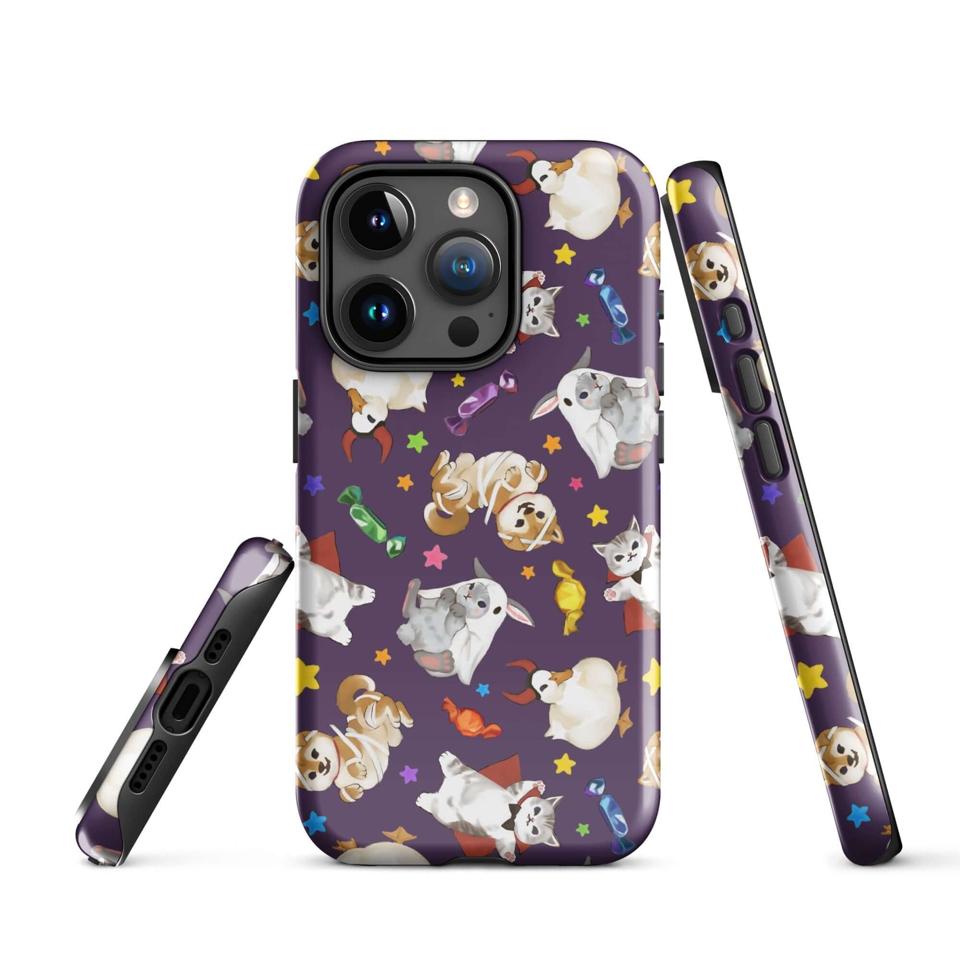 Durable Trick or Treaters iPhone® Tough Case featuring a fun design, perfect for stylish phone protection year-round.