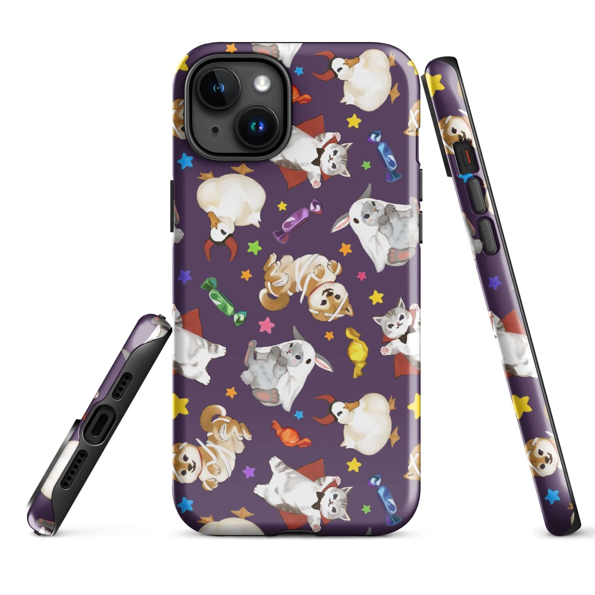 Colorful Trick or Treaters iPhone® Tough Case showcases a durable design, perfect for style and protection all year round.