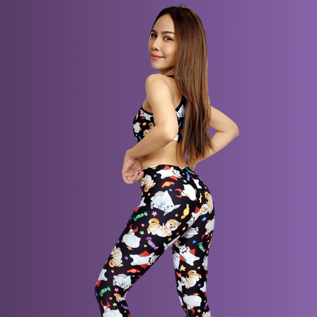 Cute and comfy Trick or Treaters Leggings featuring playful designs perfect for Halloween fun from your favorite store.