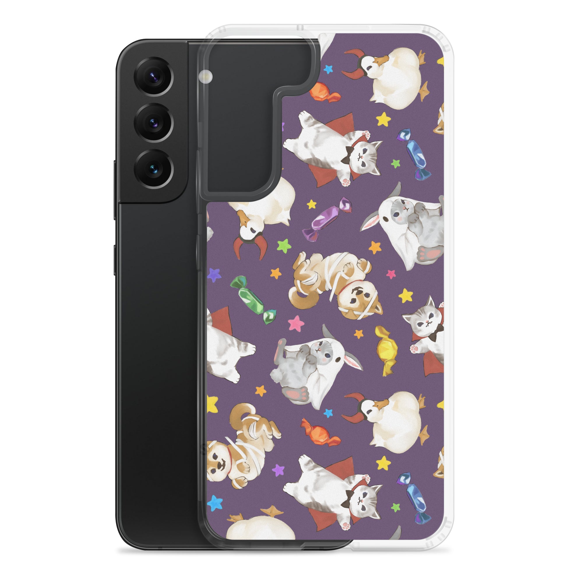 Protect your phone in style this Halloween with the Trick or Treaters Samsung® Clear Case, featuring adorable designs.