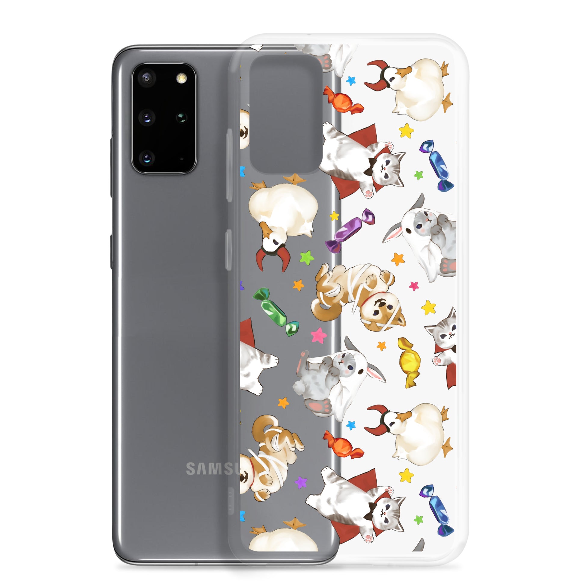 Show off your spooky style with the Trick or Treaters Samsung® Clear Case, perfect for Halloween protection!