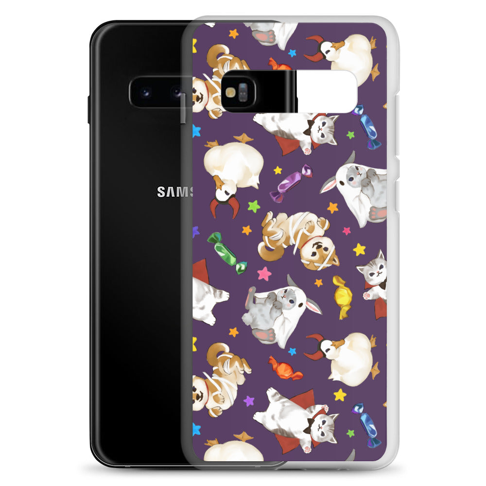 Trick or Treaters Samsung® Clear Case showcases adorable Halloween designs, keeping your phone safe and stylish.