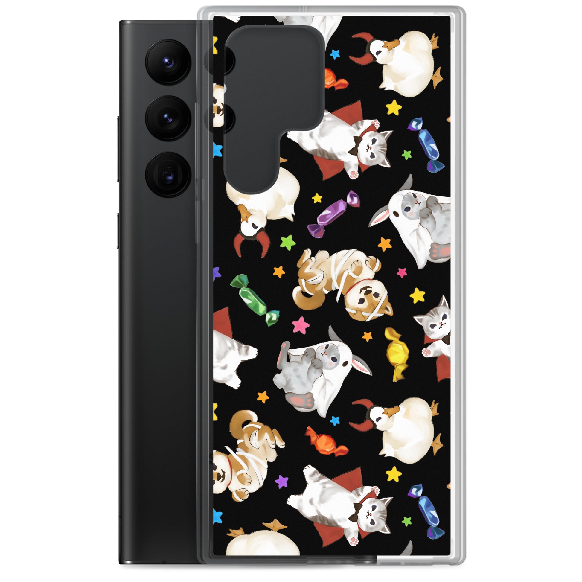 Protect your phone this Halloween with the Trick or Treaters Samsung® Clear Case featuring adorable designs.