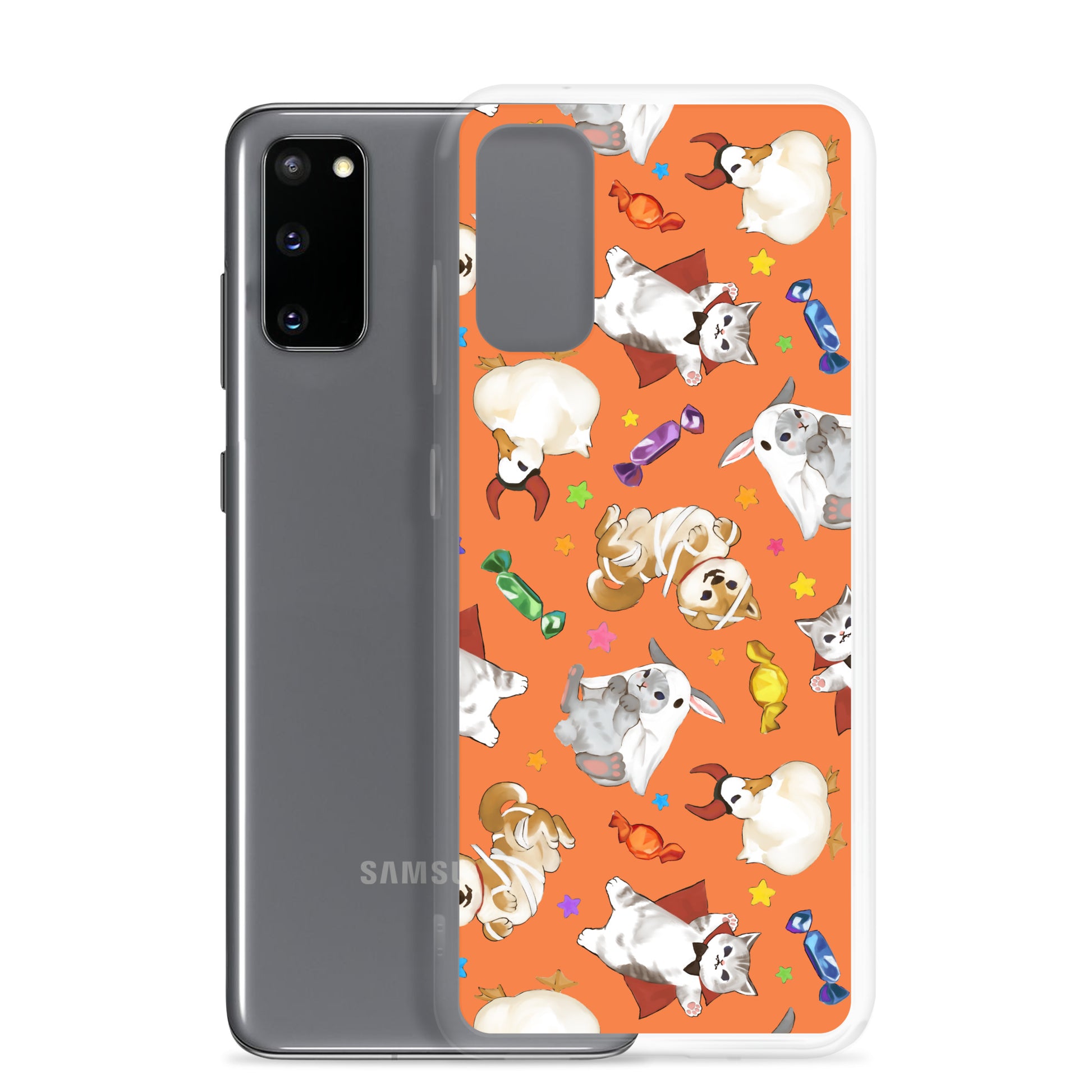Trick or Treaters Samsung® Clear Case showcases adorable Halloween designs while protecting your phone in style.