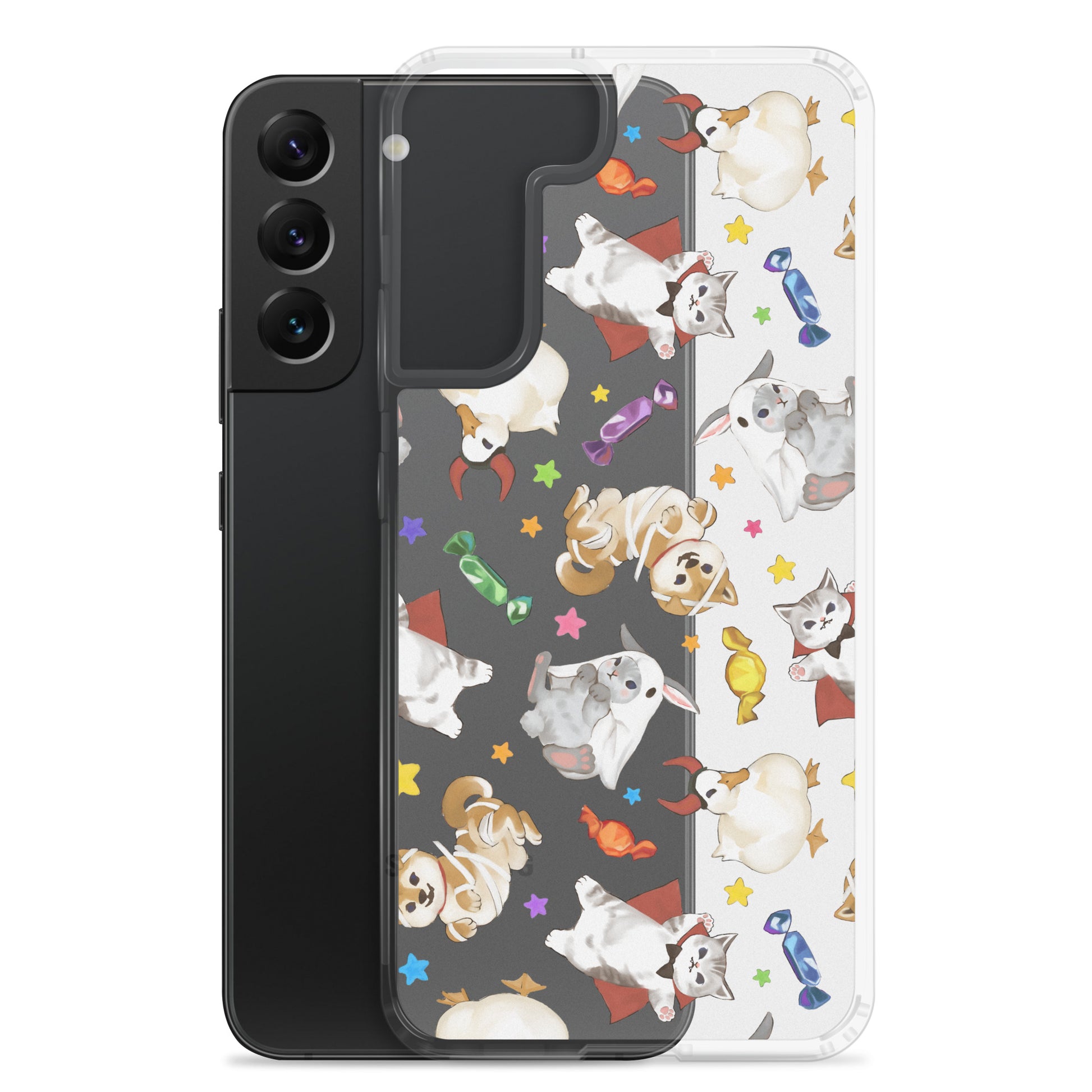 Protect your phone this Halloween with the Trick or Treaters Samsung® Clear Case featuring adorable designs.