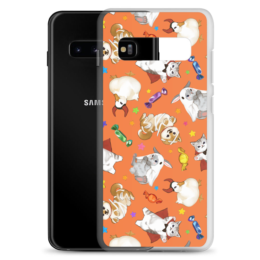 Trick or Treaters Samsung® Clear Case featuring adorable Halloween designs for stylish phone protection. Perfect for spooky season!