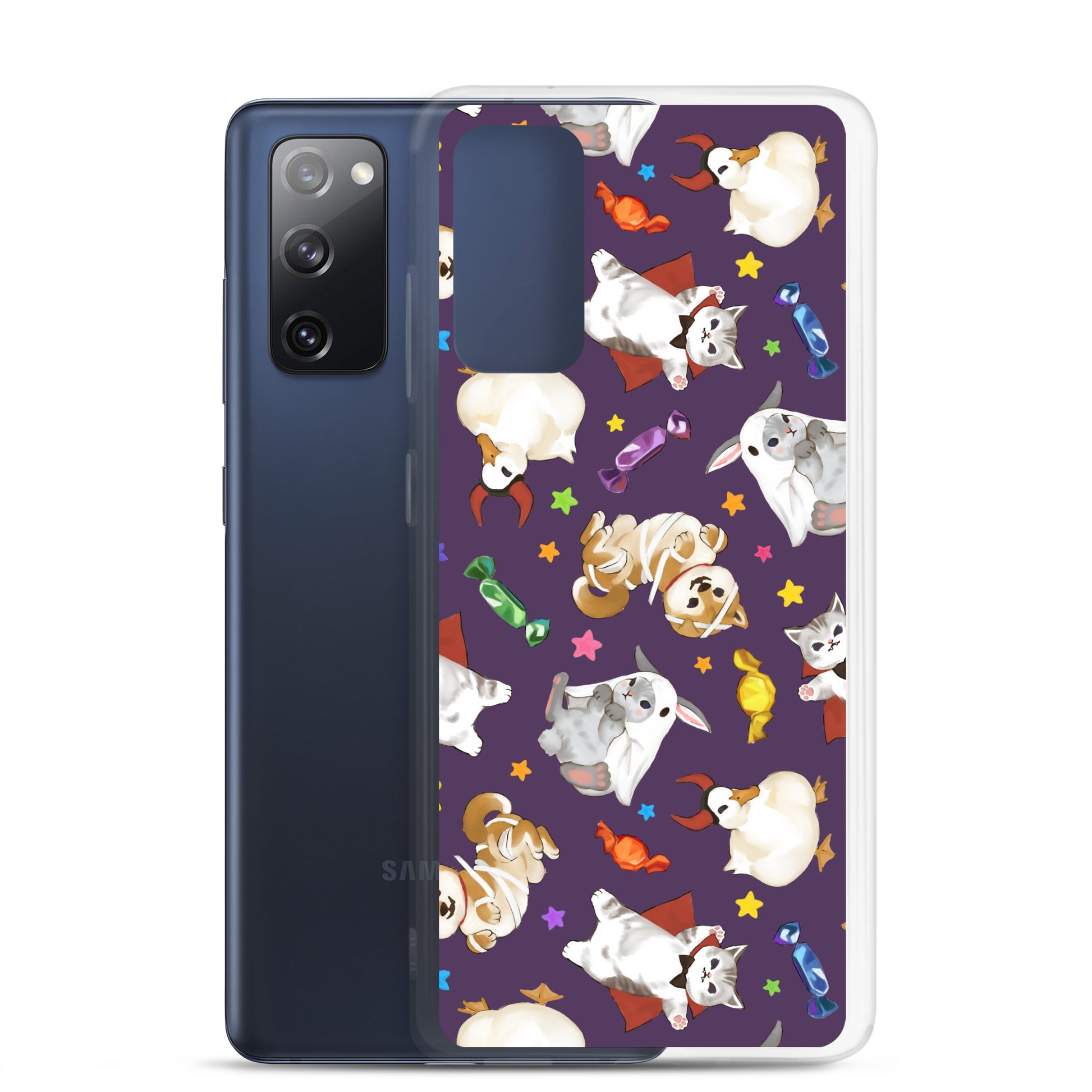 Stylish Trick or Treaters Samsung® Clear Case showcases cute Halloween designs while protecting your phone securely.
