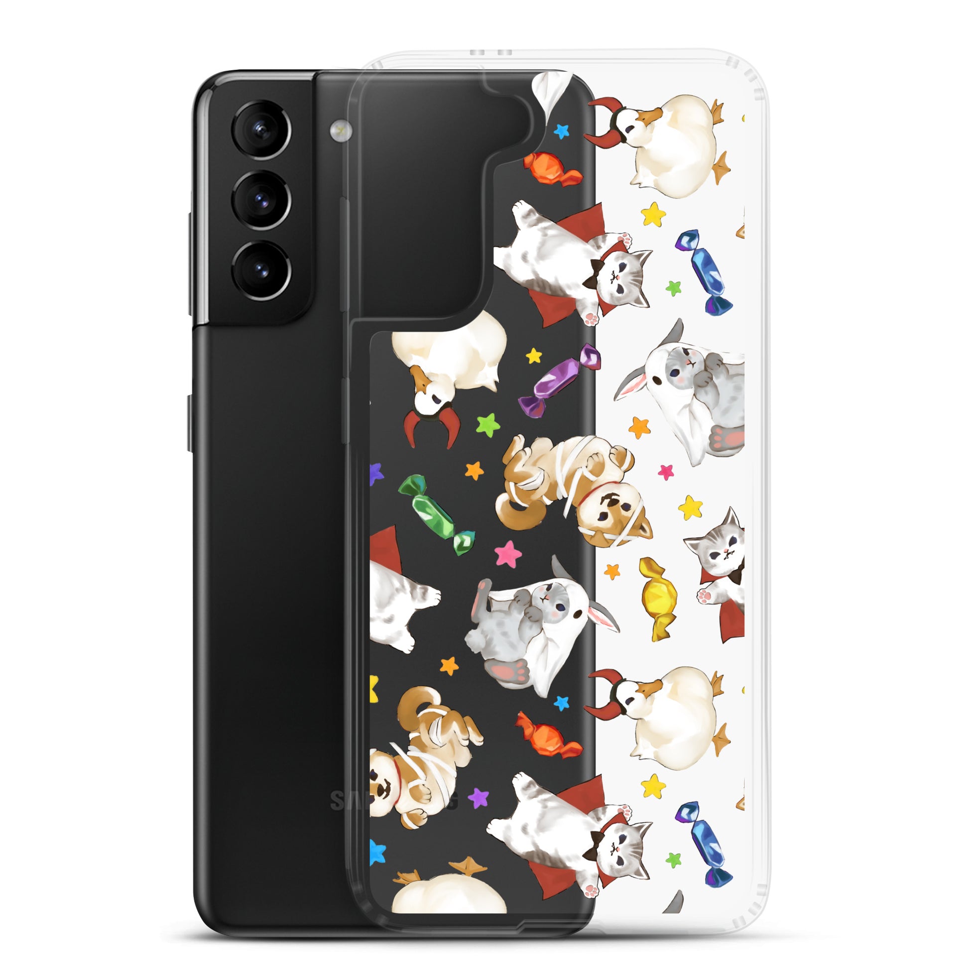 Protect your phone this Halloween with the adorable Trick or Treaters Samsung® Clear Case, designed to showcase your style.