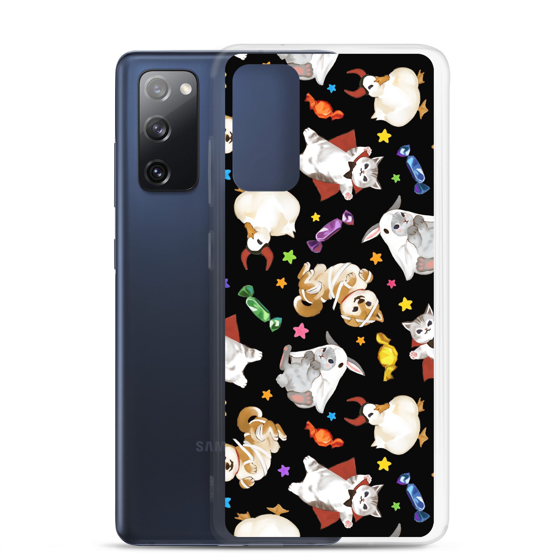 Protect your phone this Halloween with the Trick or Treaters Samsung® Clear Case, featuring adorable festive designs.