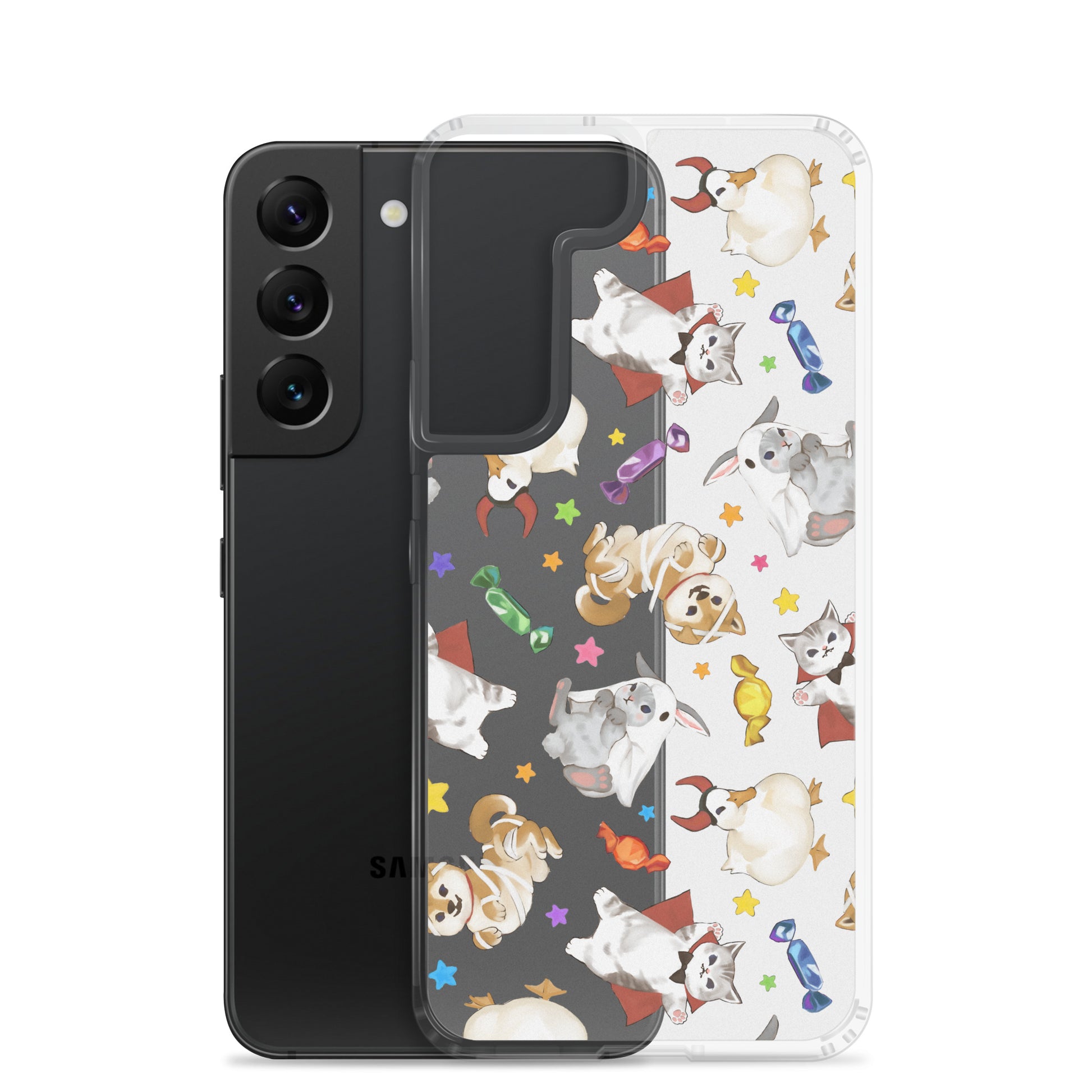 Protect your phone this Halloween with the adorable Trick or Treaters Samsung® Clear Case, perfect for trick or treaters!