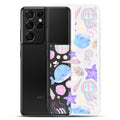 Colorful Under the Sea Samsung® Clear Case showcasing cute marine life design, perfect for protecting your phone.