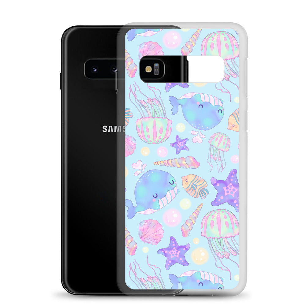 Cute and colorful Under the Sea Samsung® Clear Case, perfect for protecting your phone while adding kawaii style.