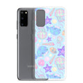 Colorful Under the Sea Samsung® Clear Case featuring cute sea creatures, perfect for protecting your phone with style.