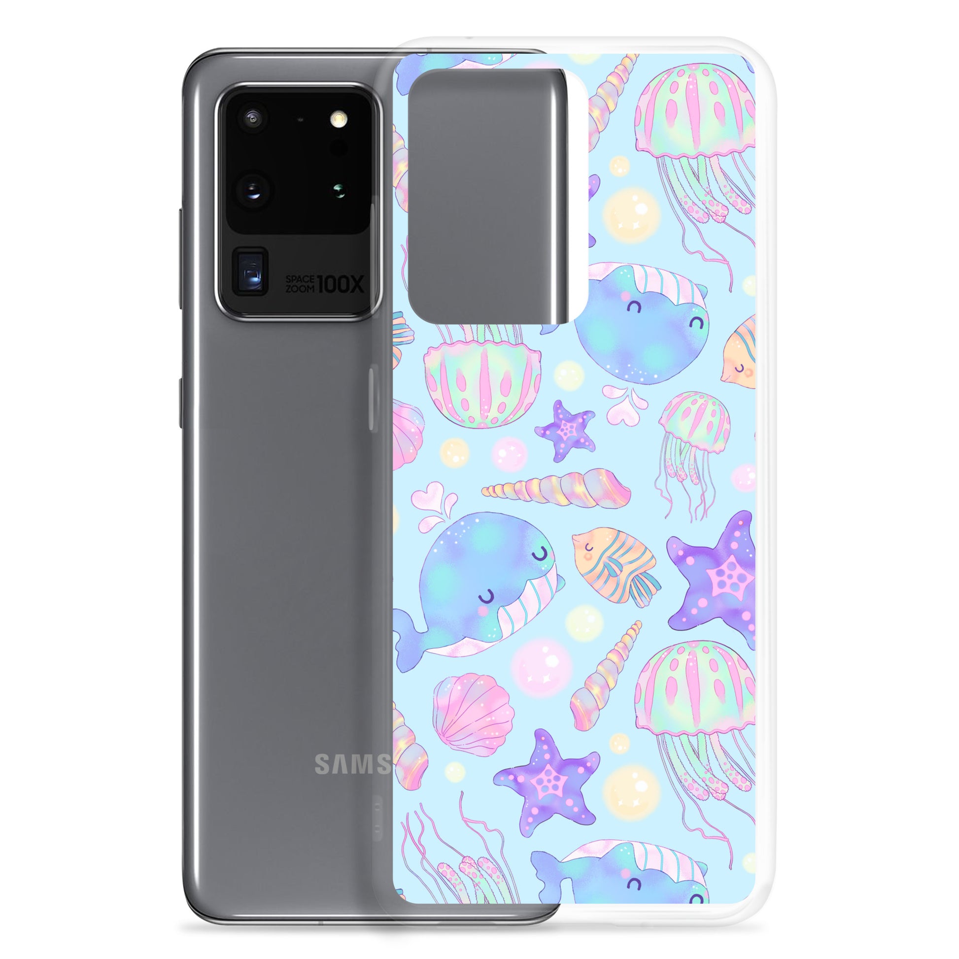 Cute and colorful, the Under the Sea Samsung® Clear Case offers stylish protection for your phone's safety.