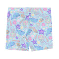 Colorful Under the Sea Shorts featuring cute ocean creatures, perfect for summer beach walks and boardwalk fun.