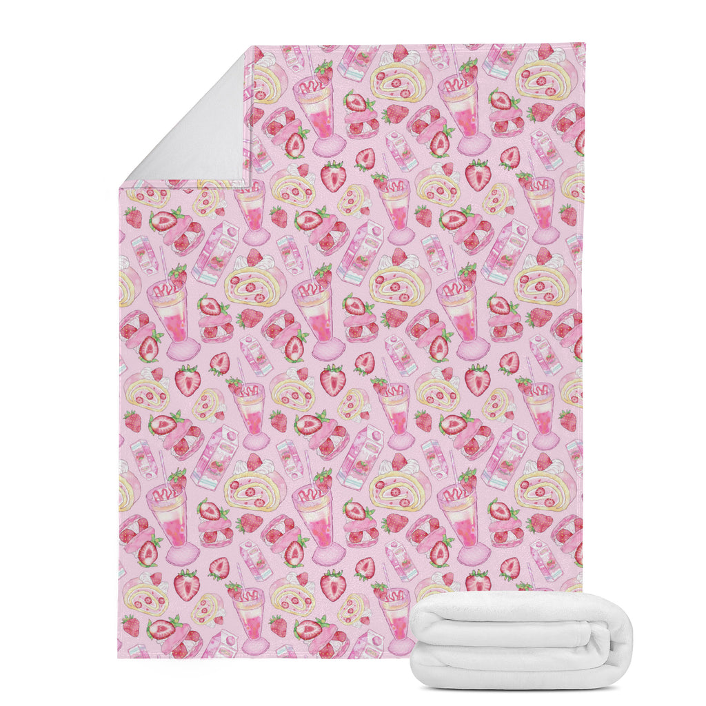 Strawberry Blanket (Pink) | Koibito Clothing.